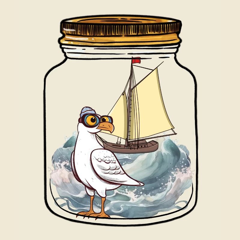 maritim Möwe Flaschenpost Möwen Segelschiff