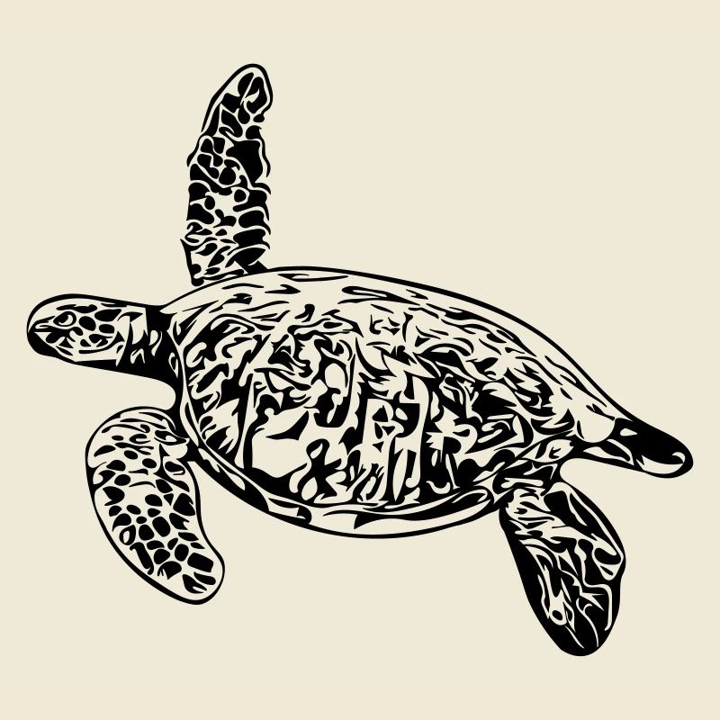 Tortue - dessin vectoriel