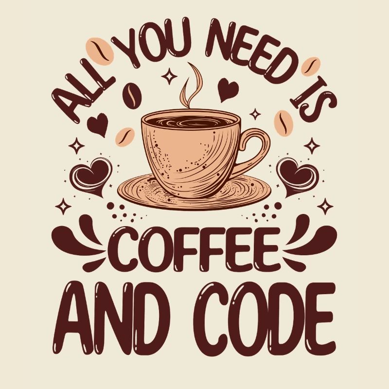 Alles, was Sie brauchen, ist Kaffee und Code Lustiger Programmierer