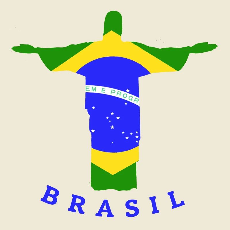 Statue de drapeau du Brésil