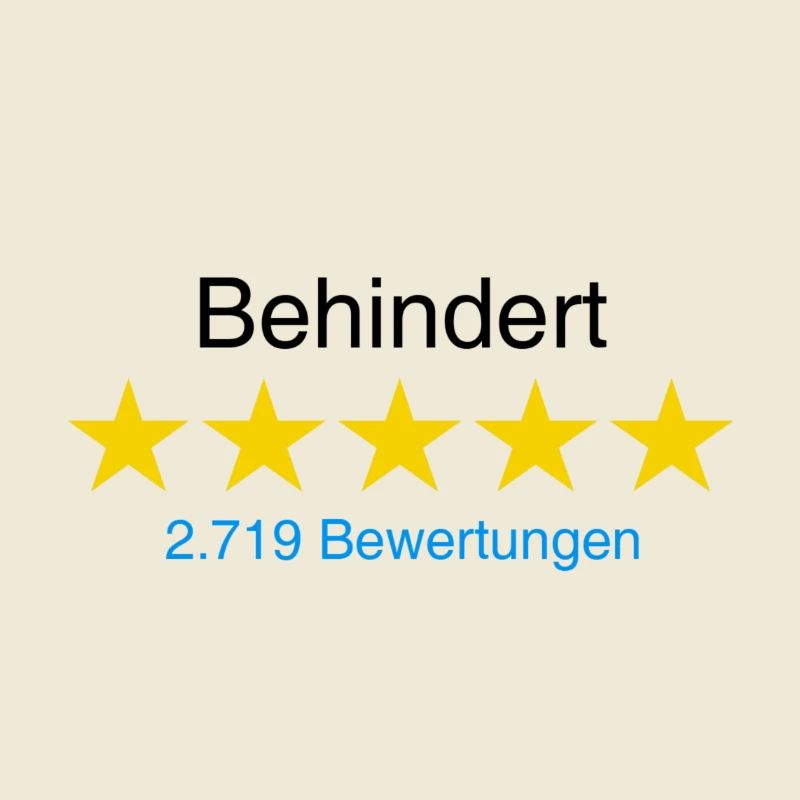 Behindert mit Bewertung