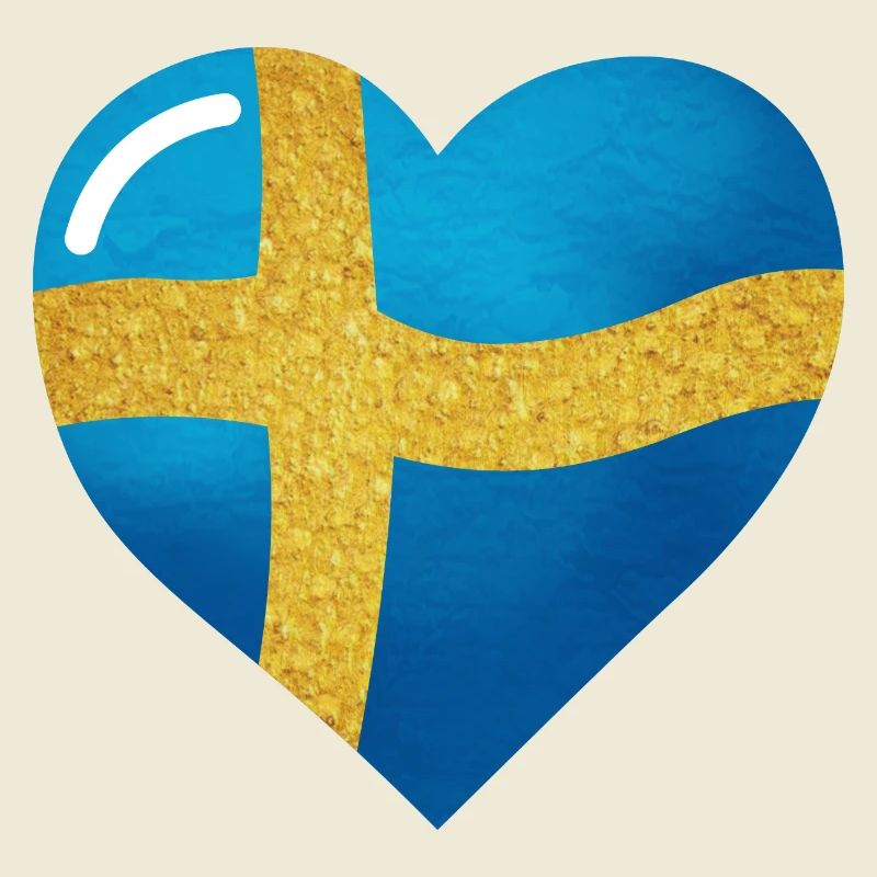 Sveriges flagga, le drapeau de la Suède en forme de