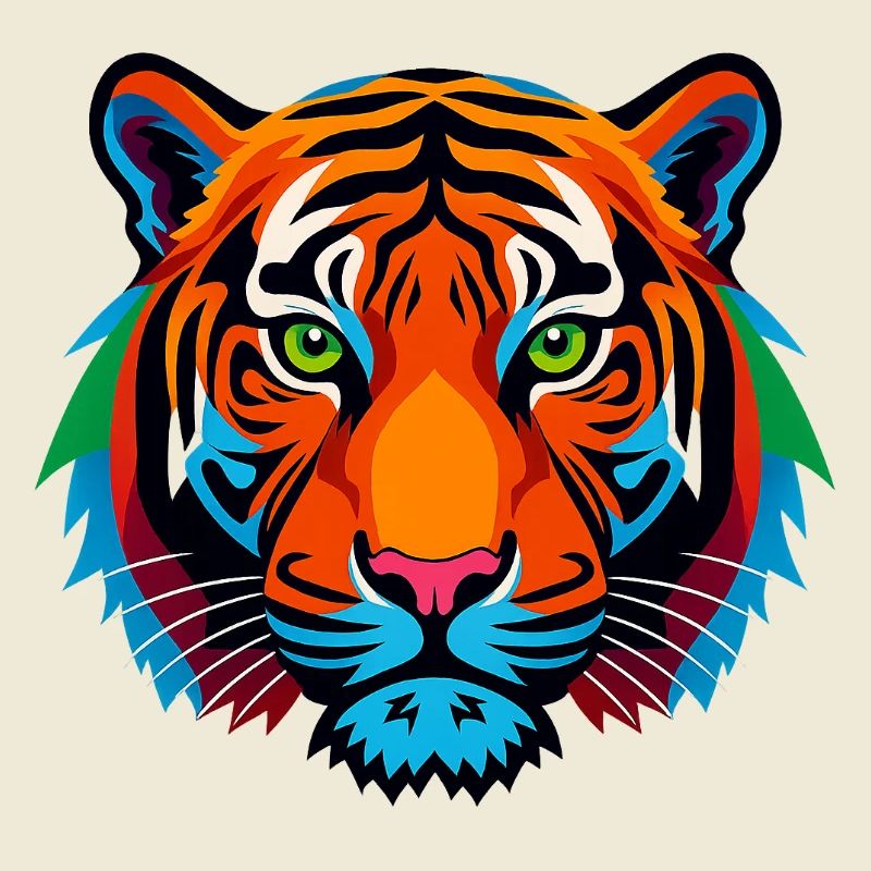 Stylisierte Tiger