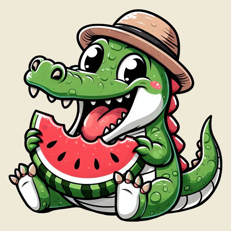Crocodile Melon Watermelon Fruit Fruity