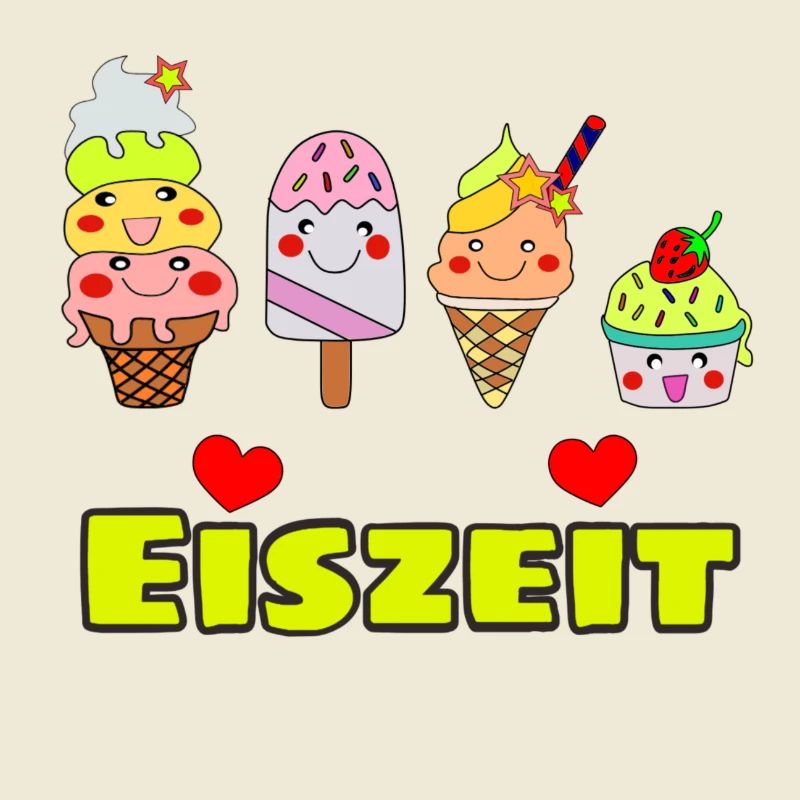 Eiszeit Eis Süßes Sommer Eis Shirt