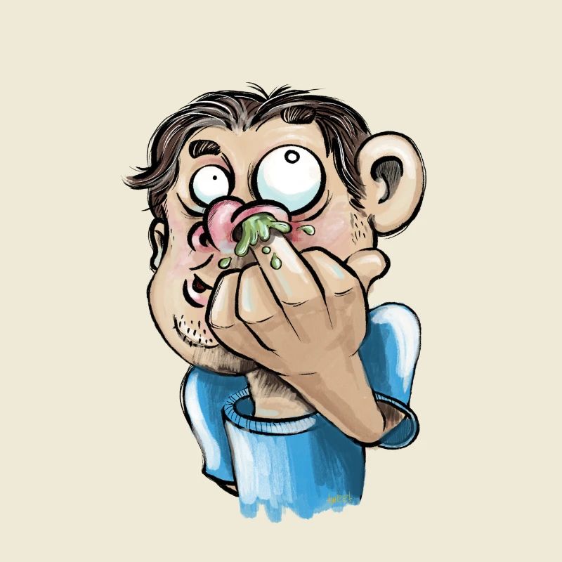 Pick one's nose