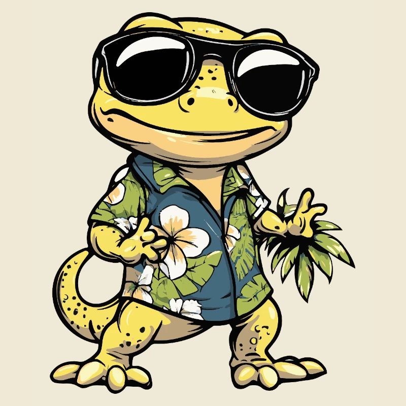 Lizard Comic Cool Summer