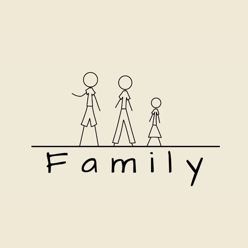 Strichmännchenfamilie
