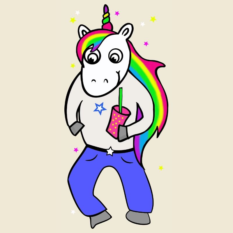 Unicorn disco with drink