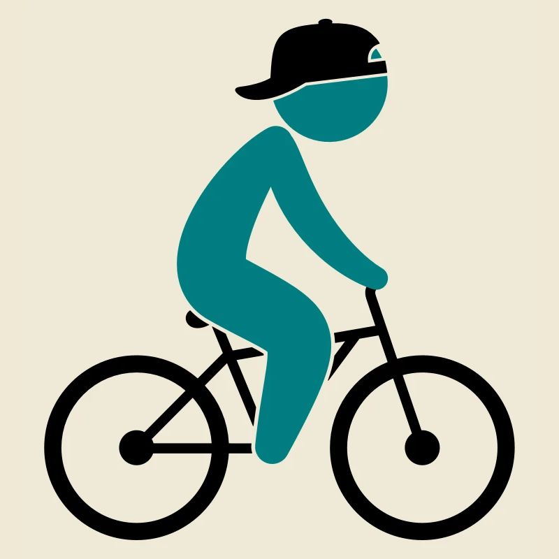 A cyclist rides on his bicycle