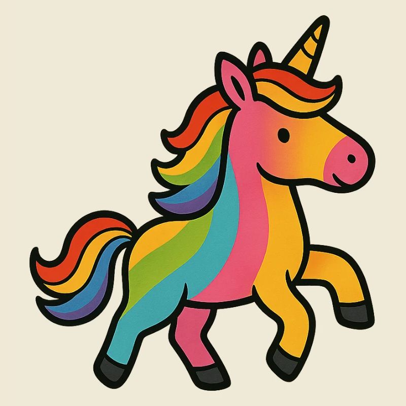 Buntes Einhorn