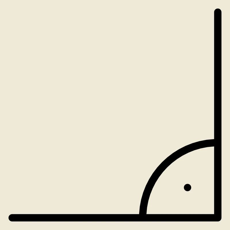 Mathematik Symbol - Rechter Winkel