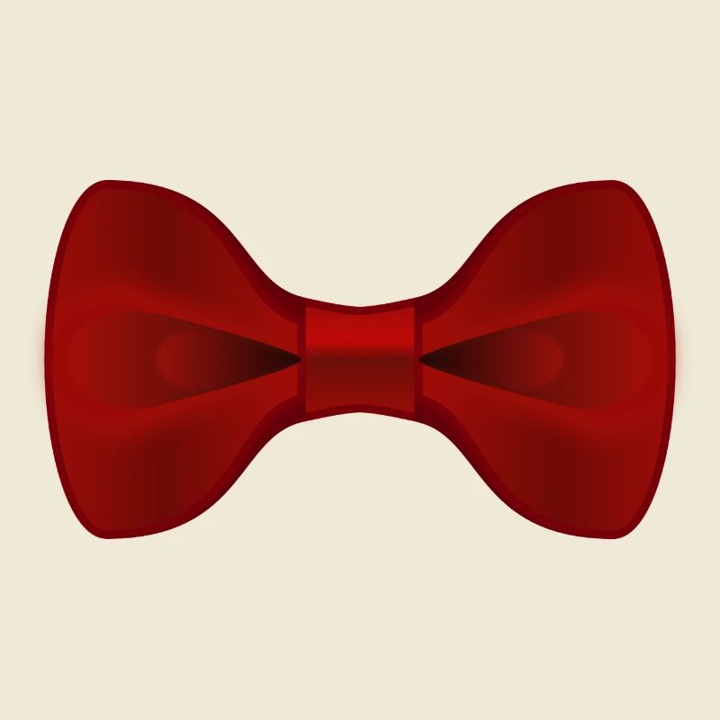 Plain Red Bow Tie