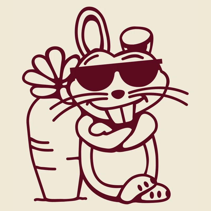 Cooler Hase (vec)