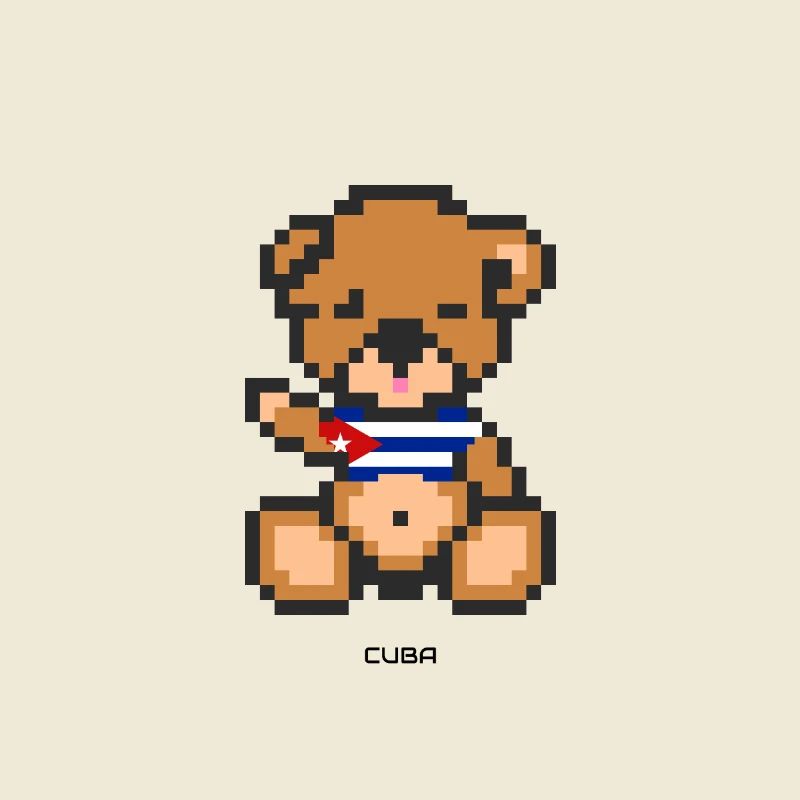 Pixel MiniBear Cuba