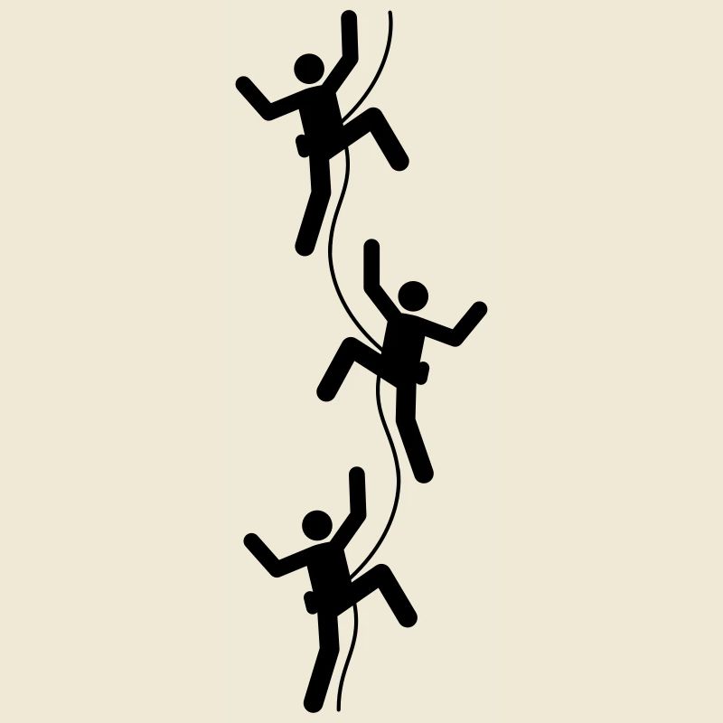 3 freunde team crew logo figur symbol bergsteiger