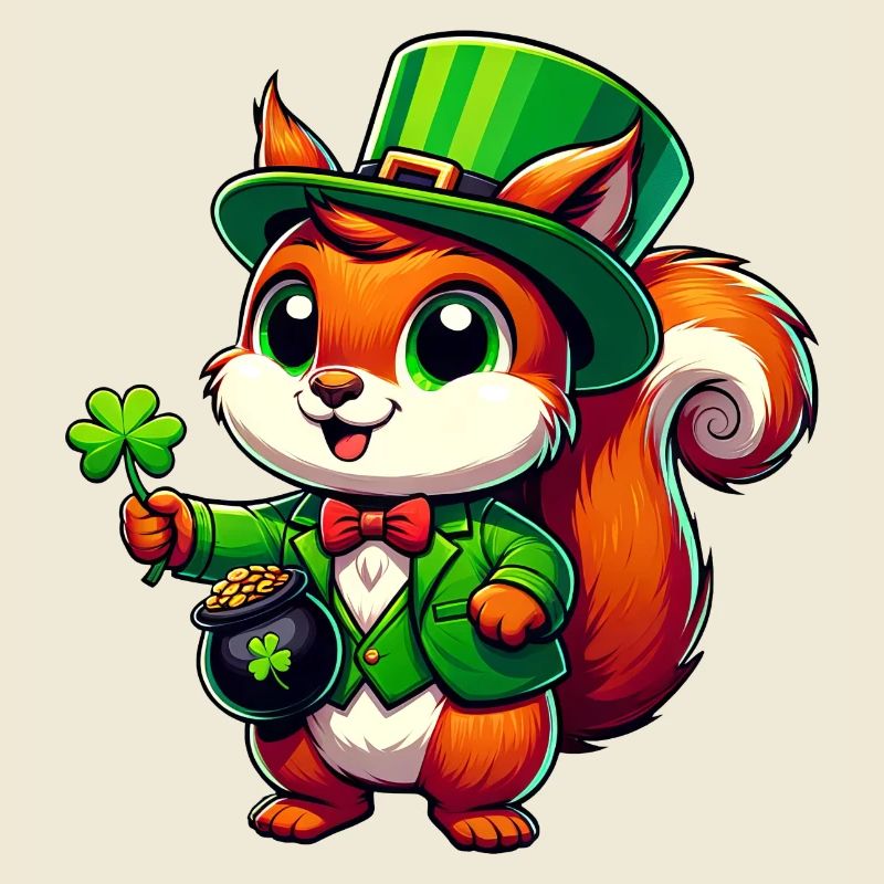 St. Patrick's Day Squirrel: Festive Design