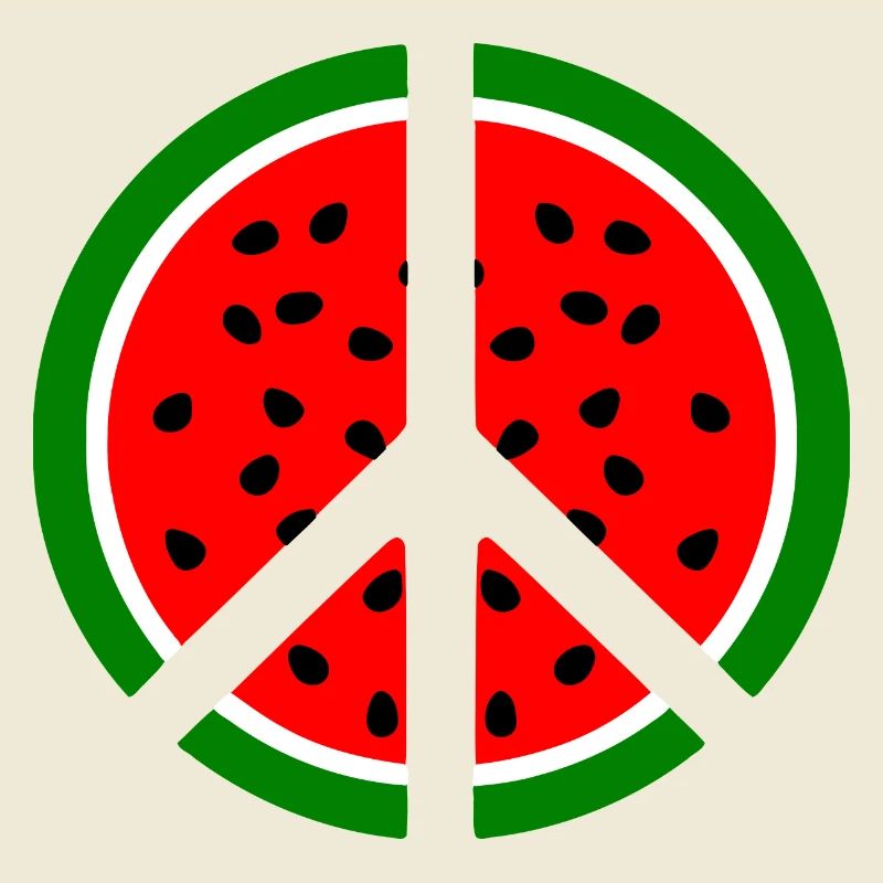 Signe de paix pastèque melon