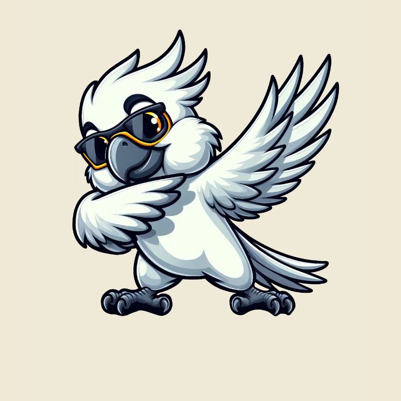 Budgie Dab Pose Fun Design