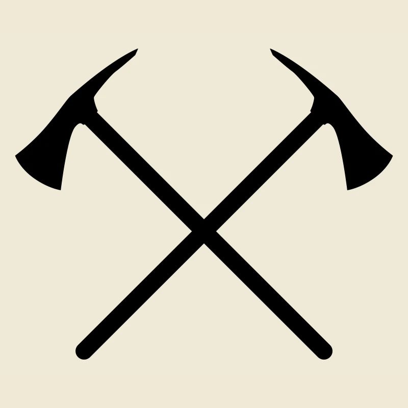 Fire brigade, axe crossed