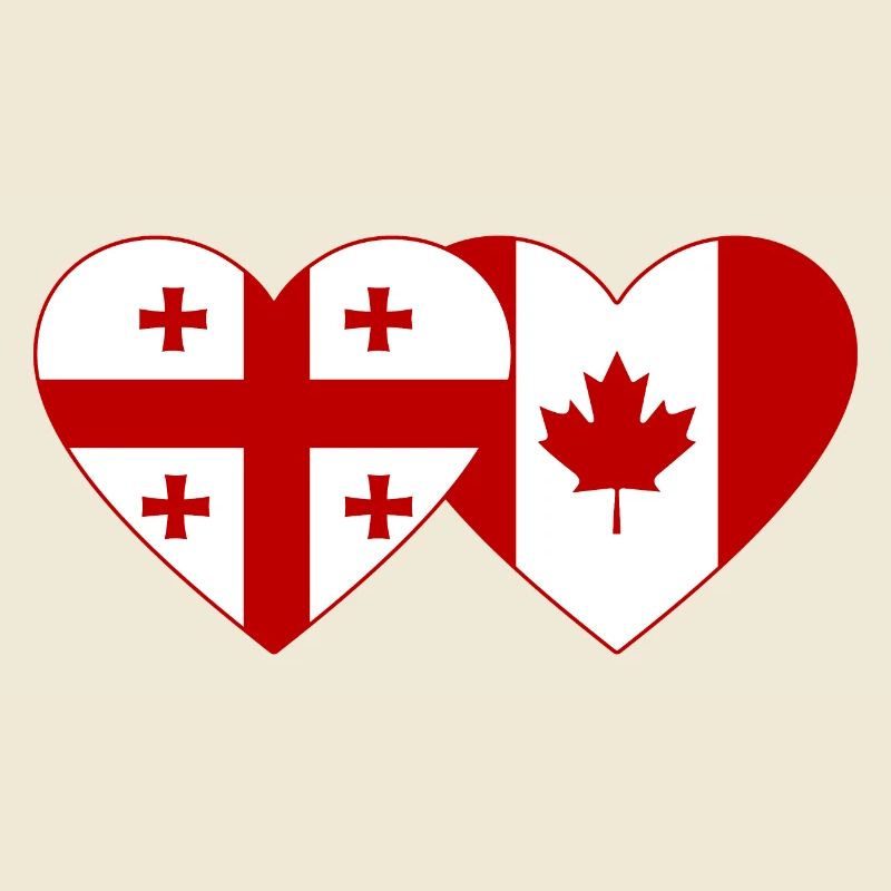 Coeur de drapeau de Géorgie Canada
