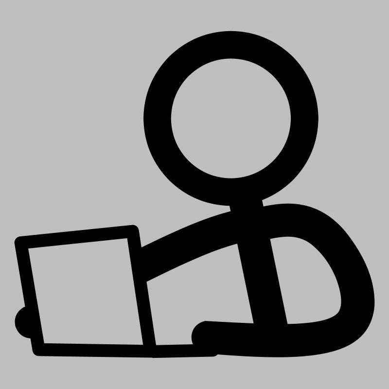 Stickman am Notebook