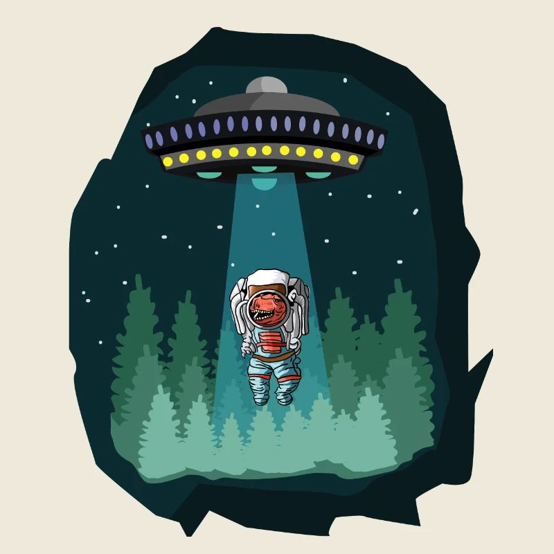 Astronaute de l'espace dinosaure