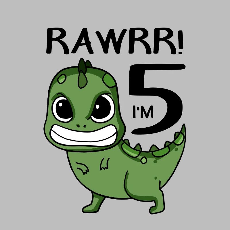 5th Birthday Dinosaur - 5th Grade Gift
