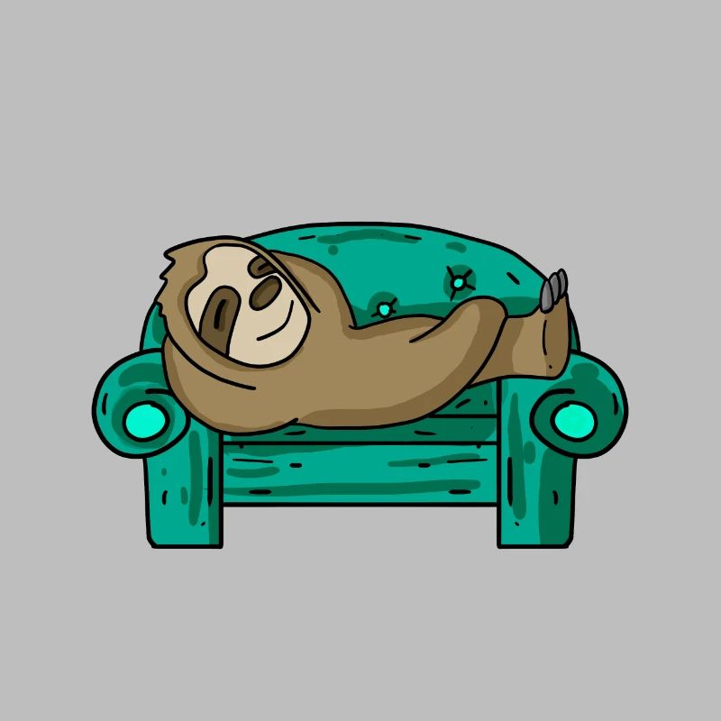 Sloth funny on sofa gift