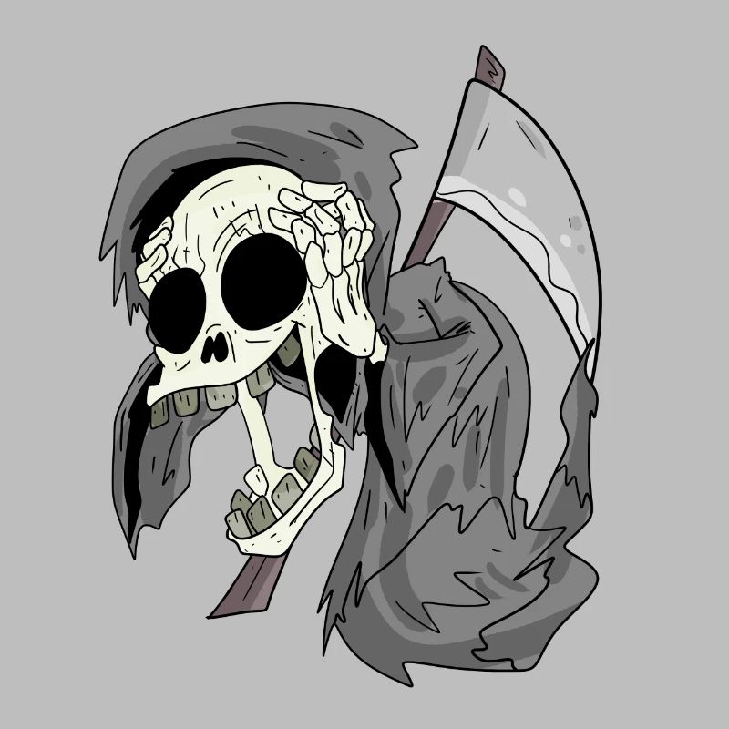 Grim Reaper laughs funny