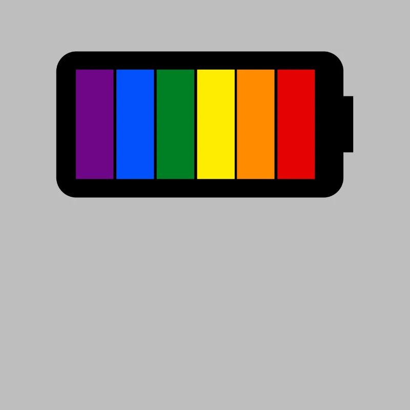 Regenbogenfarben Batterie Loading - Gay Pride