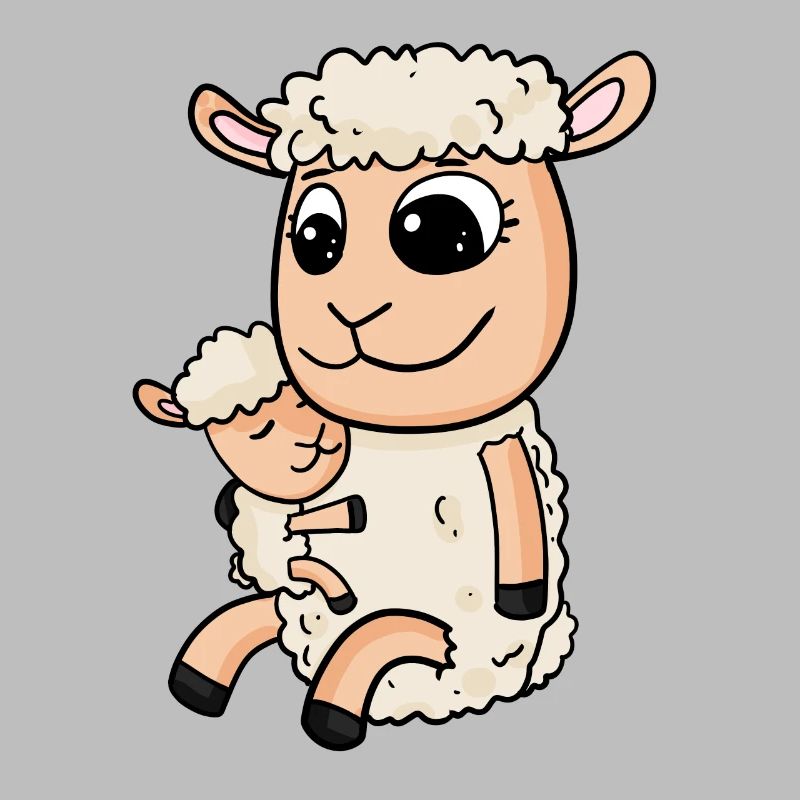 Moutons avec bébé moutons