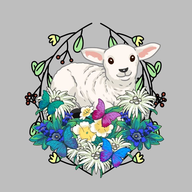 Early Spring Lamb Sheep Happy Easter Nature