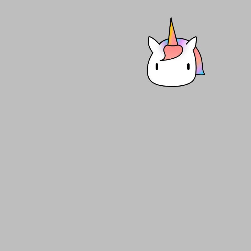 Minimalistischer Einhorn-Kopf in Regenbogenfarben