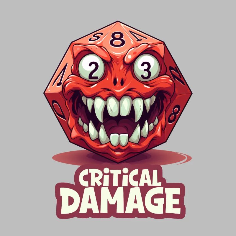 Critical Damage W20 Sarcasm RPG Shirt
