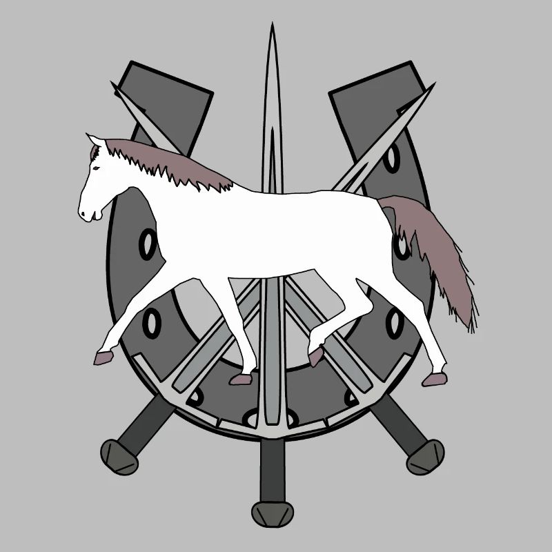 Cheval Ross Cheval Fer à cheval Épées Cavalier d’épée