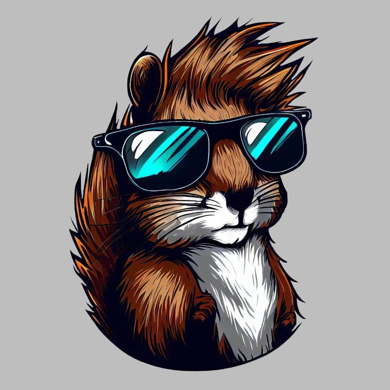 Cooles Eichhörnchen mit Sonnenbrille – Stylisch