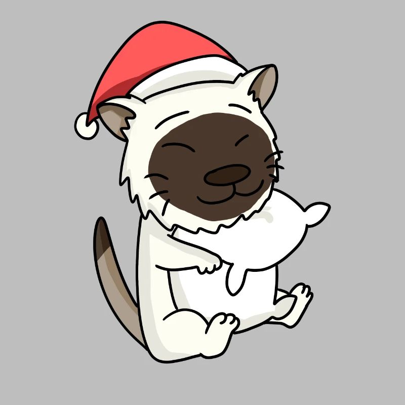 Chat, Mignon, Birman, Chat, Fatigué, Noël