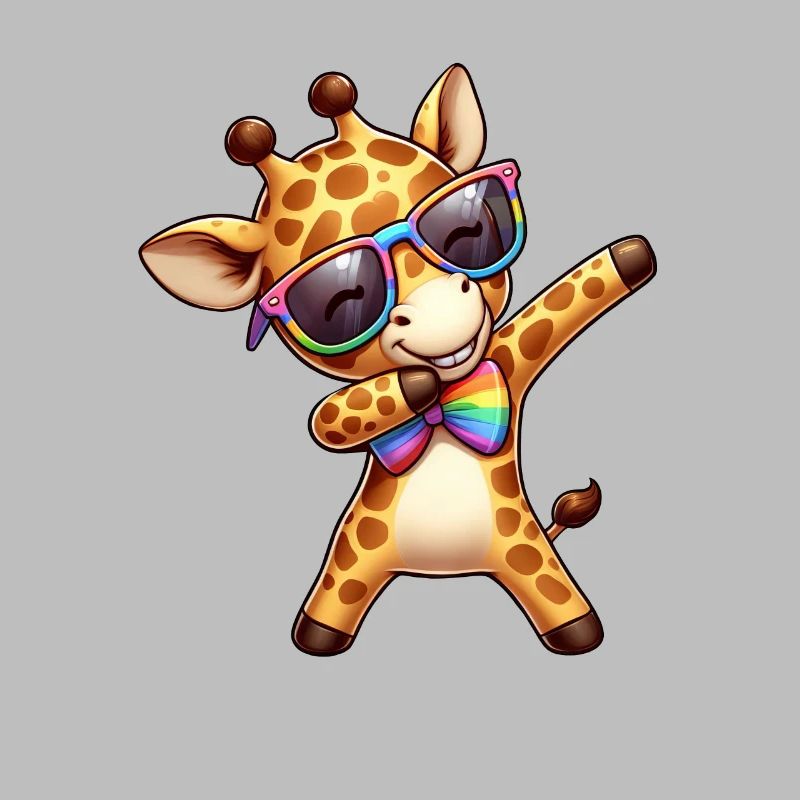 Coole Regenbogen Giraffe dabbing LGBT