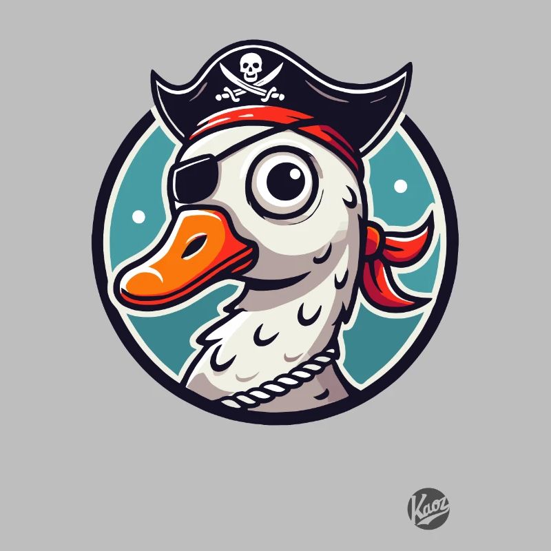 Oie pirate avec cache-œil
