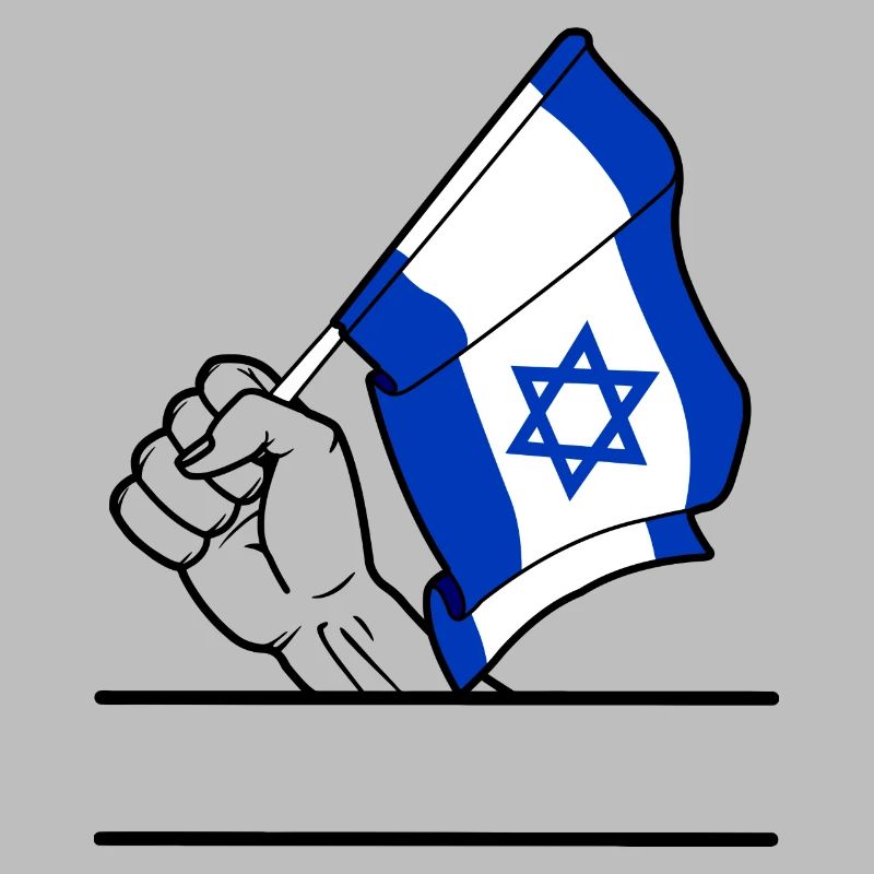 Flagge Israel transparenter Fausttextraum