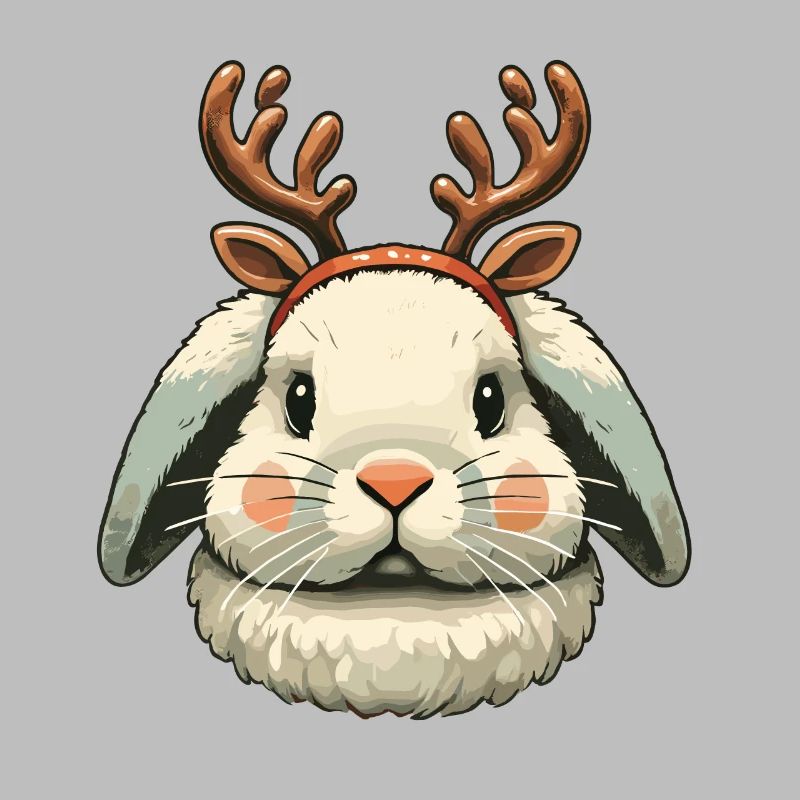 Conception de lapin de renne mignon de Noël