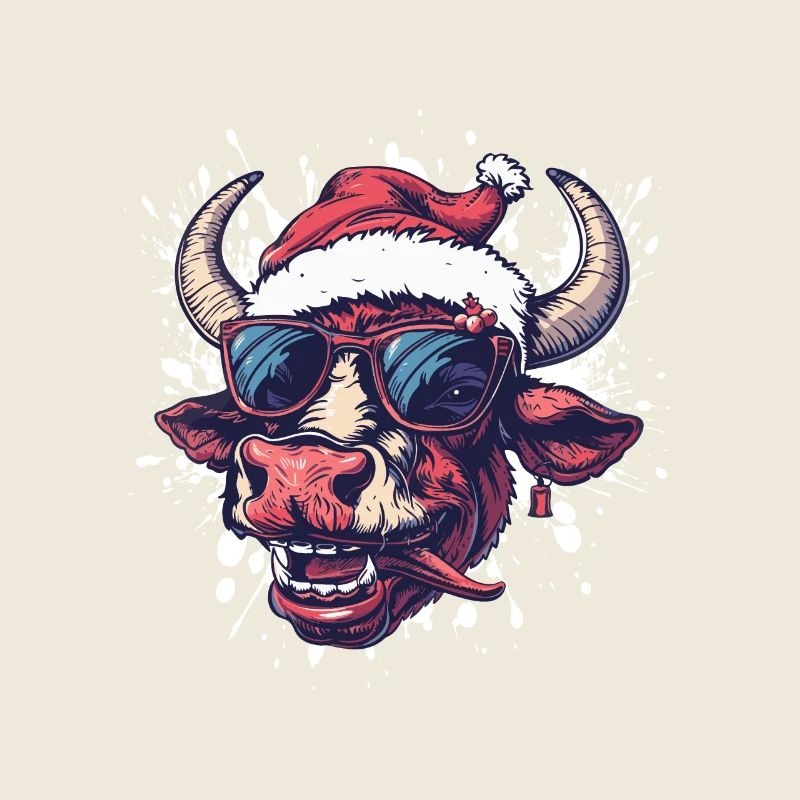 Stier Weihnachten Lustig