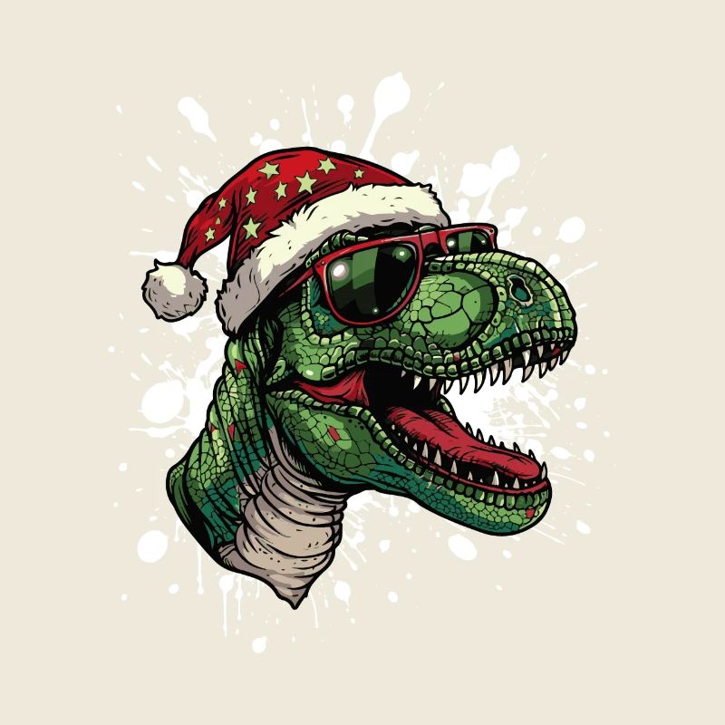 Dinosaure T-Rex Noël Drôle