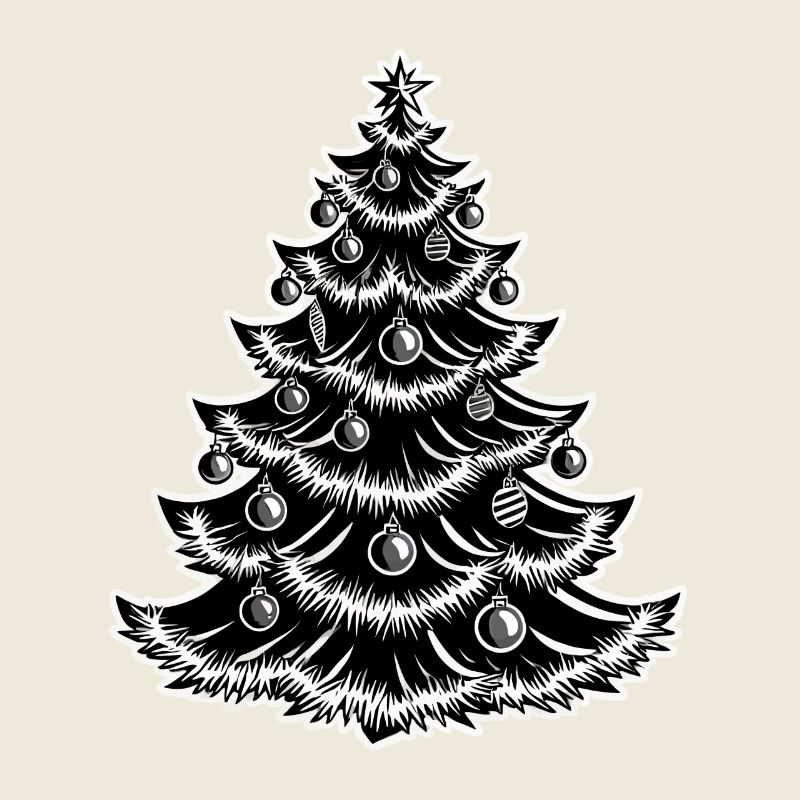 Sapin de Noël avec des boules de Noël