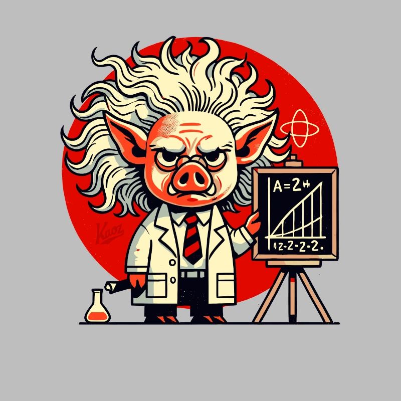 Genius Albert Schweinstein Pig Scientist