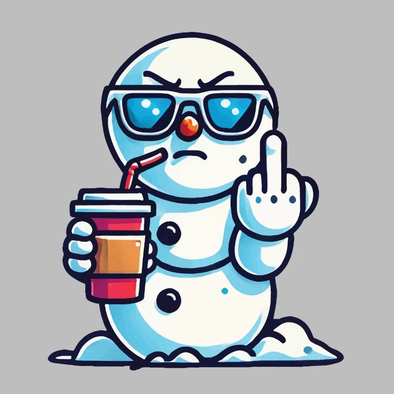 Cool snowman with statement
