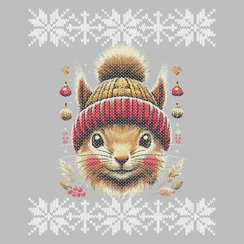 Winter Joy with Squirrel in Knitting Pattern