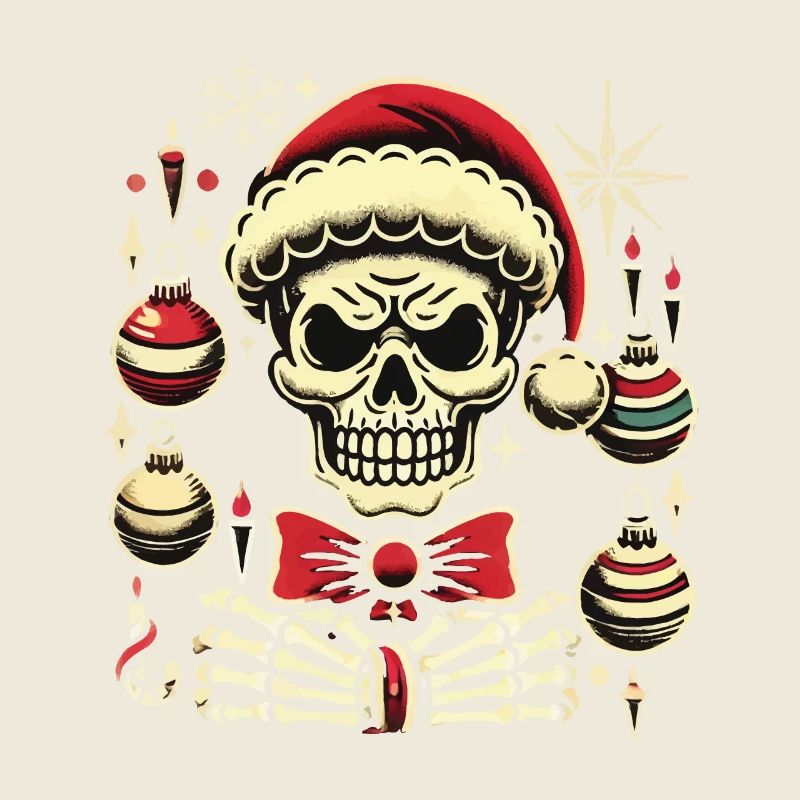 Crâne de squelette de Noël