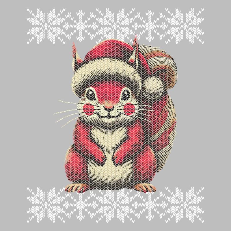 Écureuil de Noël avec chapeau
